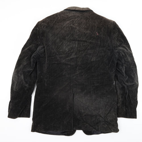 H&M Mens Grey  Corduroy Jacket Blazer Size XL