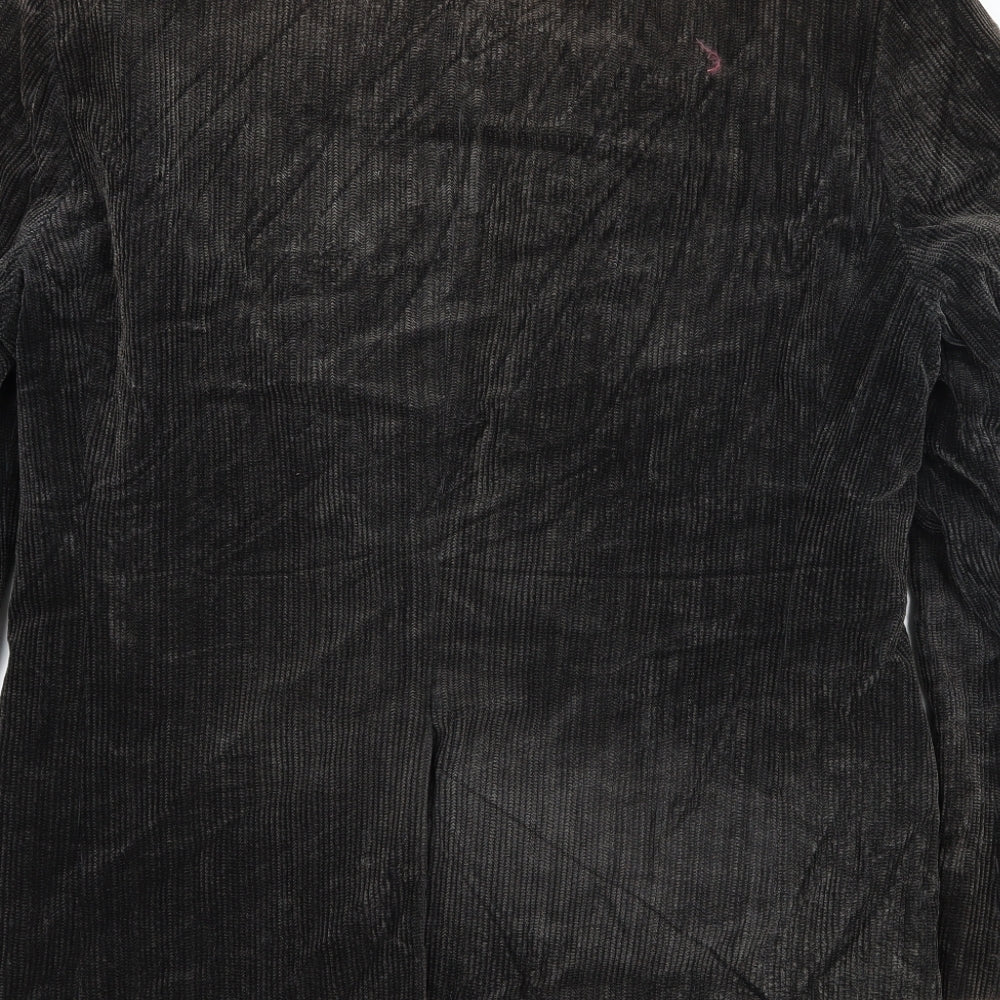 H&M Mens Grey  Corduroy Jacket Blazer Size XL