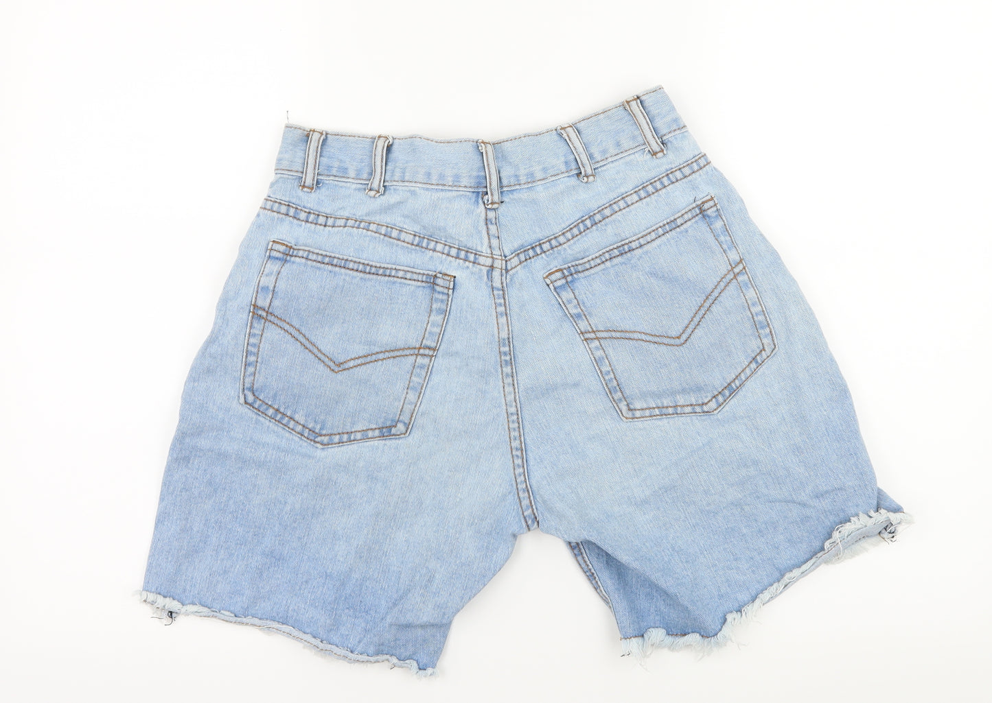 Preworn Womens Blue  Denim Bermuda Shorts Size 26 - Distressed