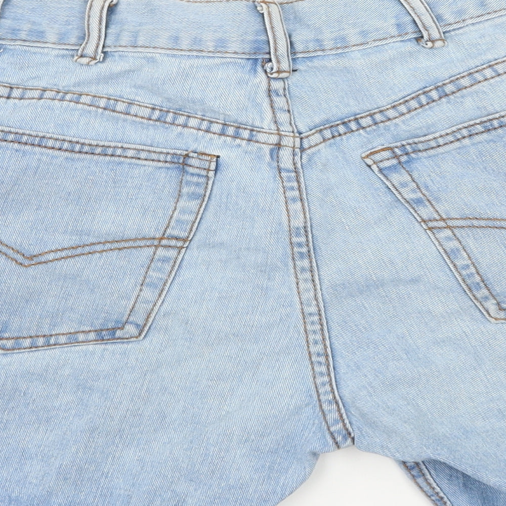 Preworn Womens Blue  Denim Bermuda Shorts Size 26 - Distressed