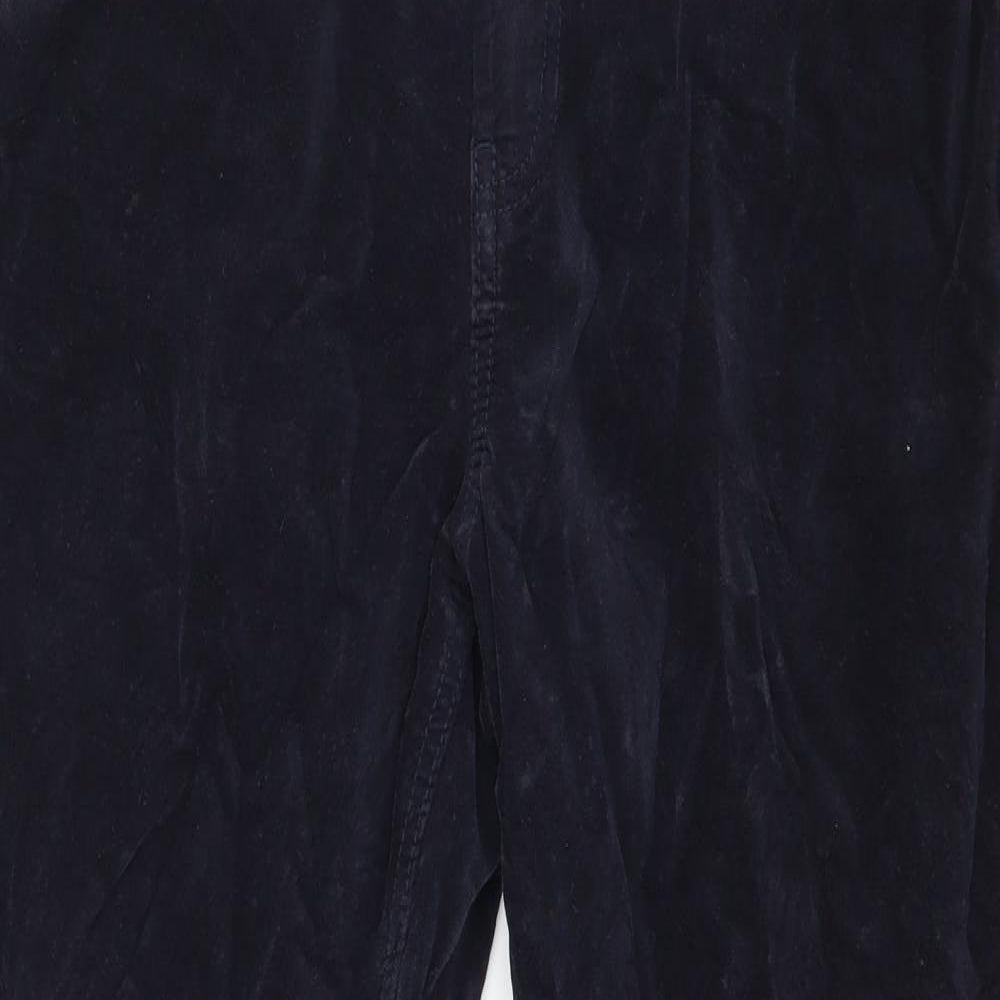 Per Una Womens Blue  Velour Rain Trousers Trousers Size 16 L26 in