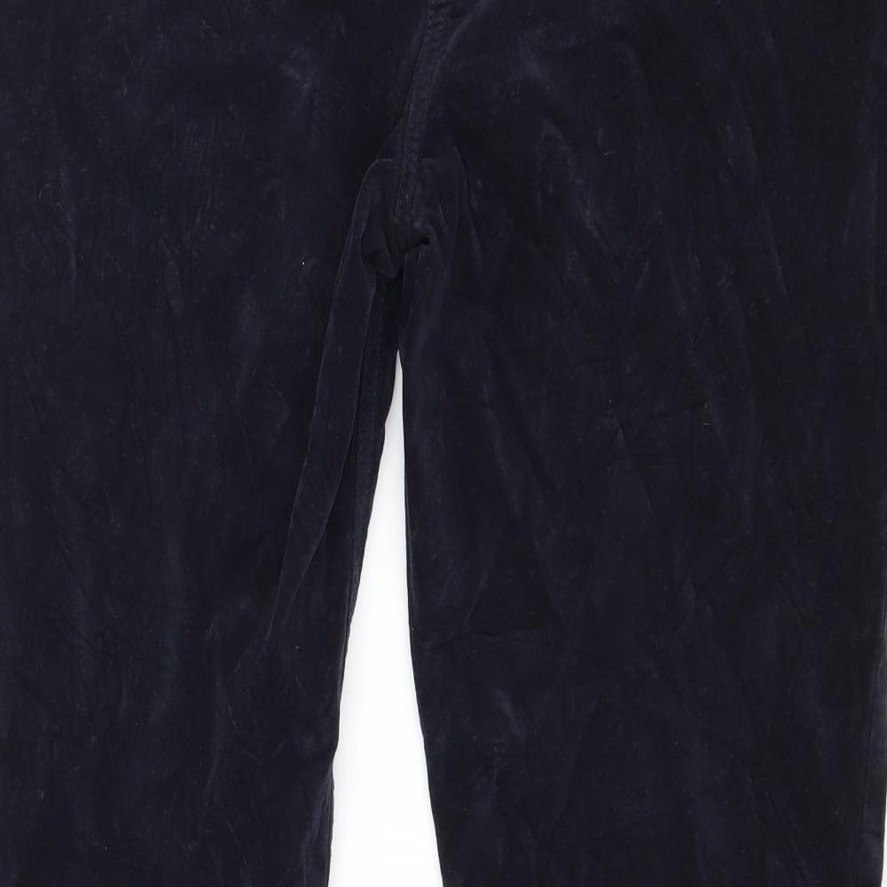 Per Una Womens Blue  Velour Rain Trousers Trousers Size 16 L26 in
