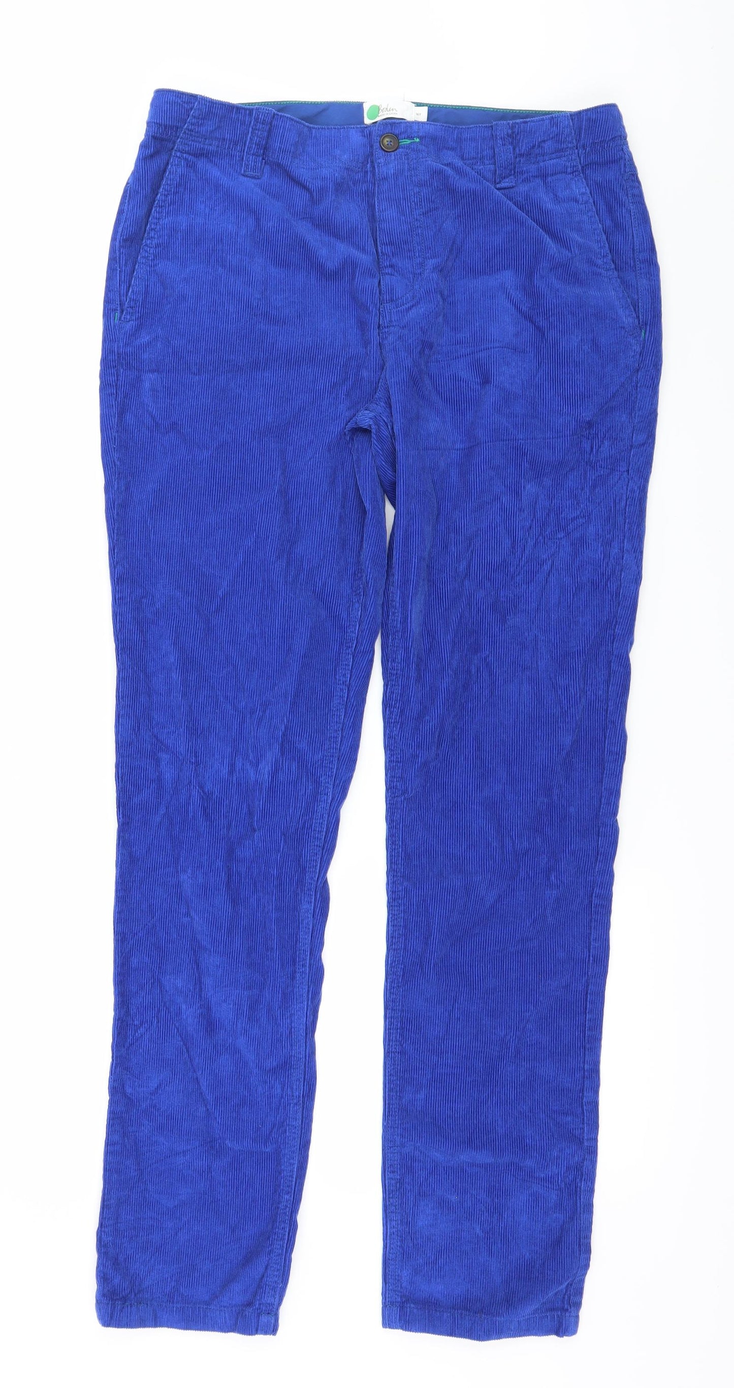 Boden  Womens Blue  Corduroy Straight Jeans Size 16 L31 in
