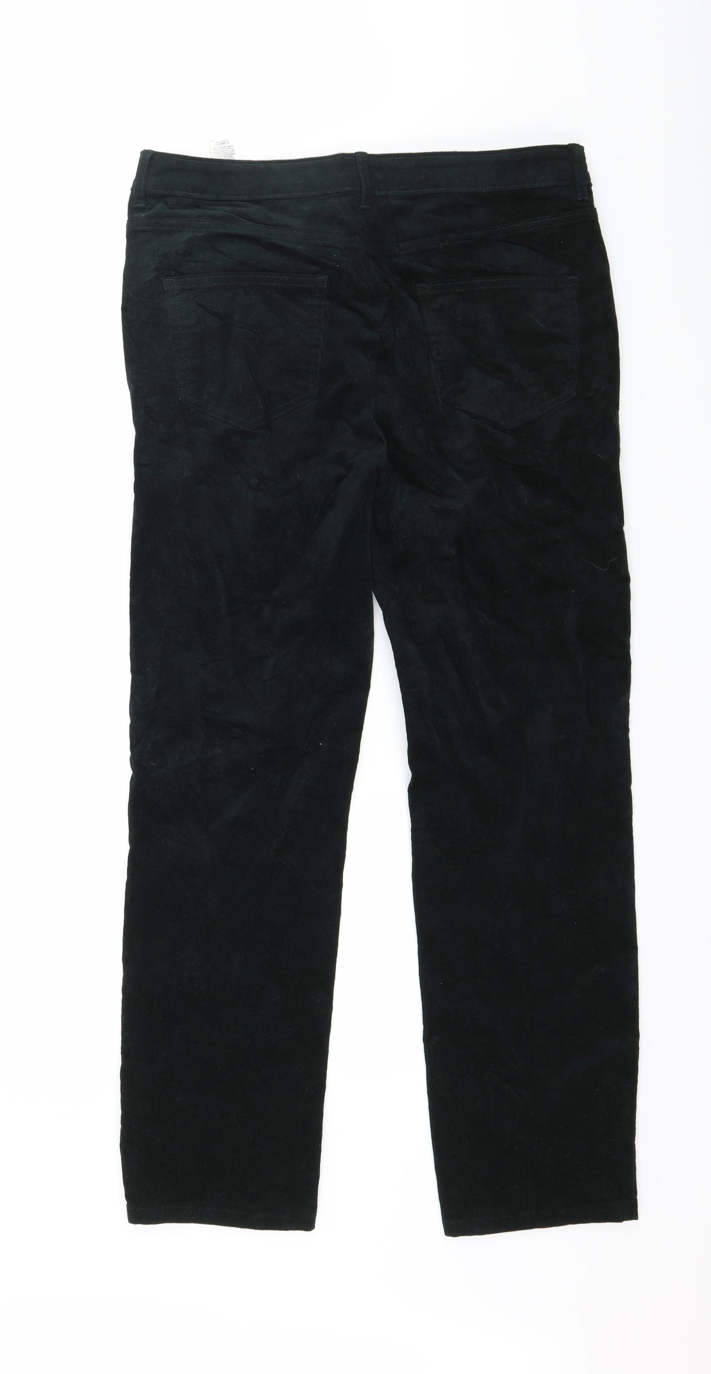 Marks and Spencer Womens Green  Velour Trousers  Size 14 L28 in