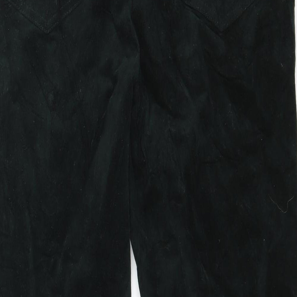 Marks and Spencer Womens Green  Velour Trousers  Size 14 L28 in