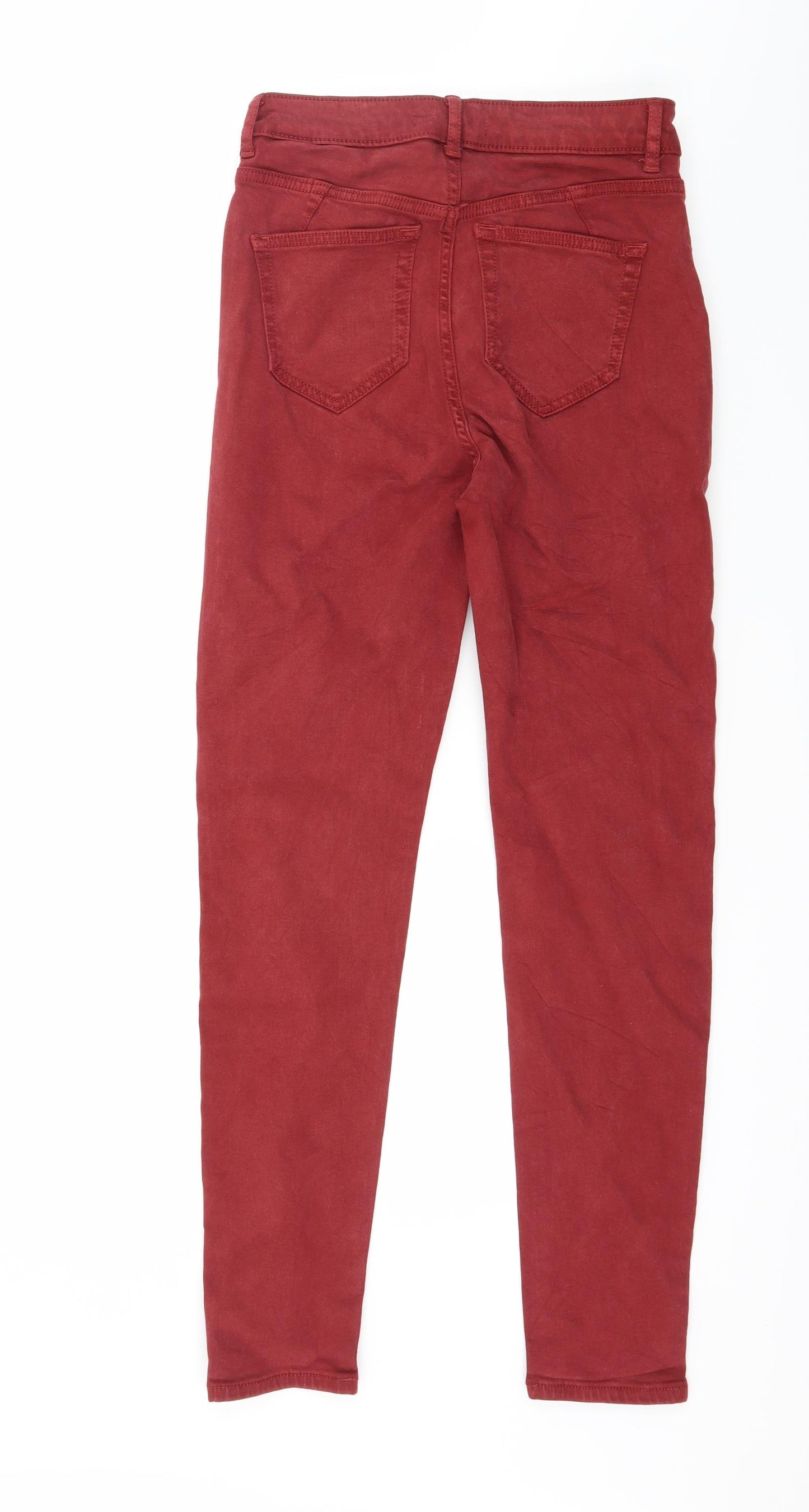Marks and Spencer Womens Red  Denim Skinny Jeans Size 8 L28 in