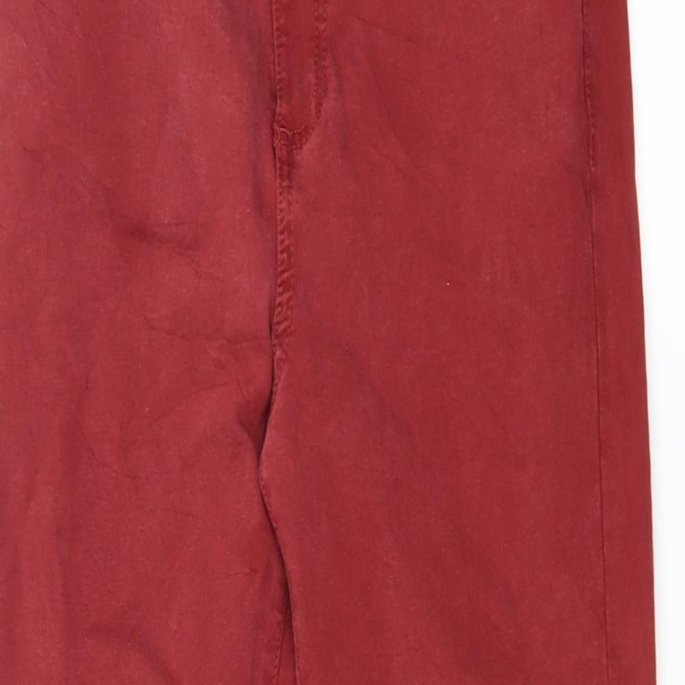 Marks and Spencer Womens Red  Denim Skinny Jeans Size 8 L28 in