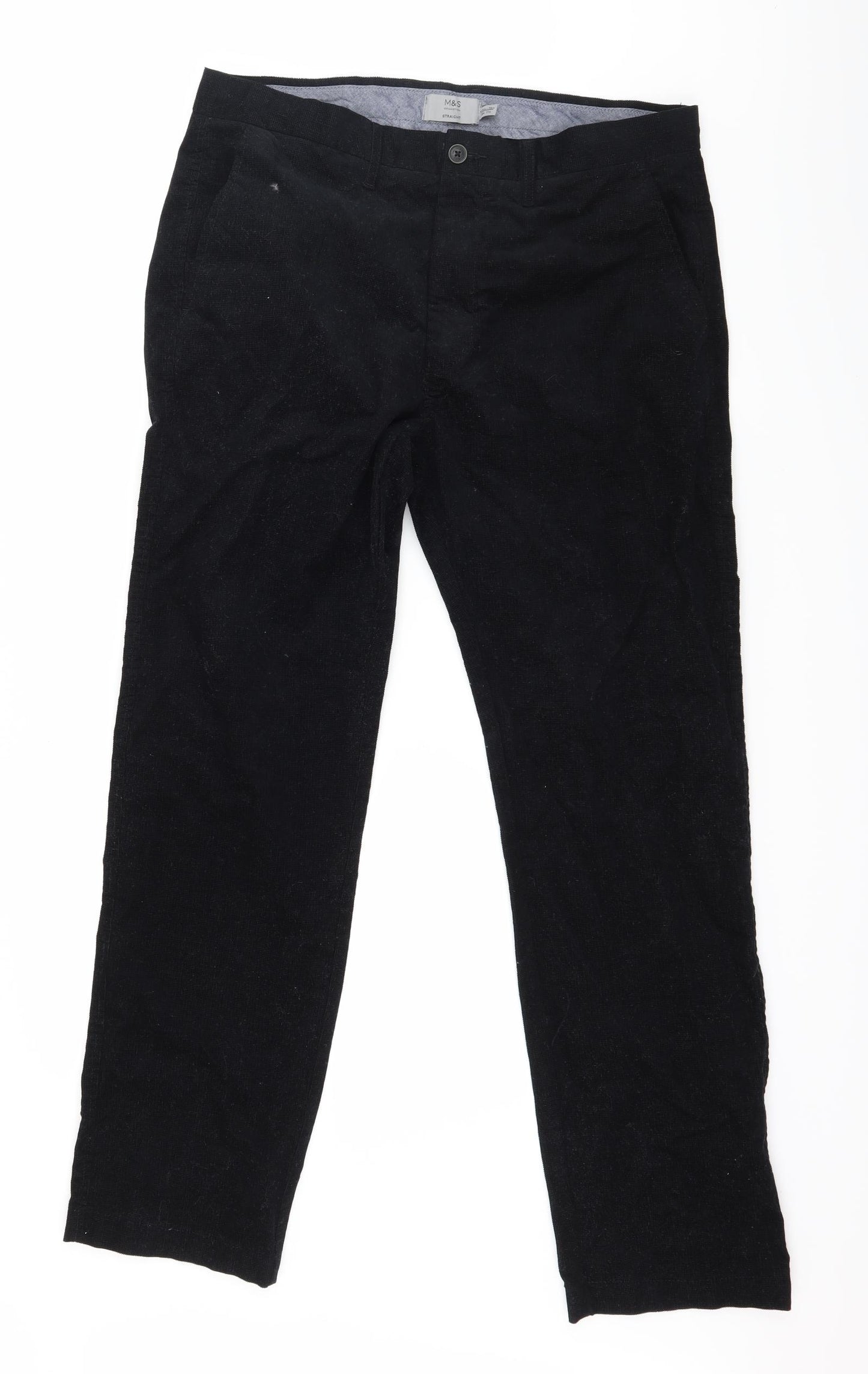 Marks and Spencer Mens Black   Trousers  Size 36 L31 in