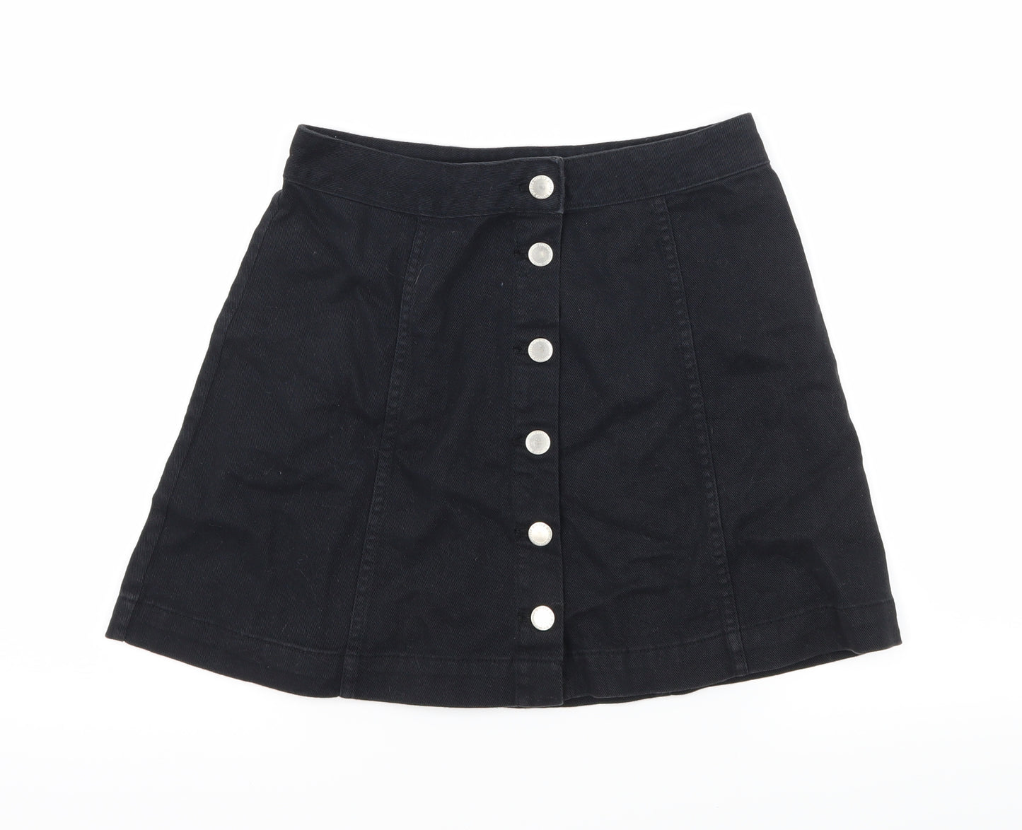 Divided by H&M Womens Black  Denim A-Line Skirt Size 10