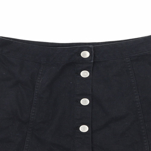 Divided by H&M Womens Black  Denim A-Line Skirt Size 10