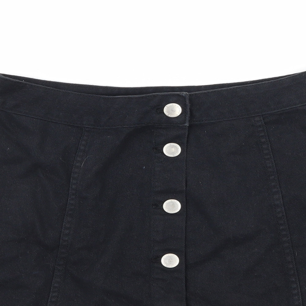 Divided by H&M Womens Black  Denim A-Line Skirt Size 10
