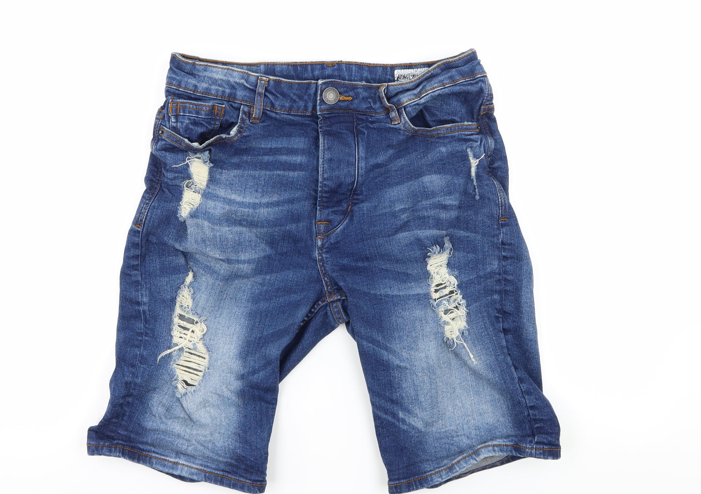 Denim & Co. Mens Blue  Denim Bermuda Shorts Size 32