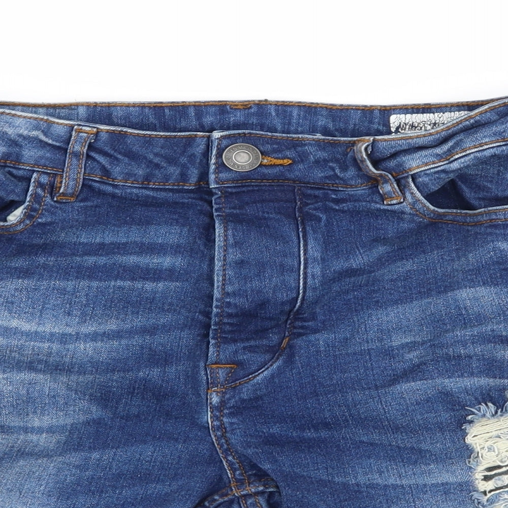 Denim & Co. Mens Blue  Denim Bermuda Shorts Size 32