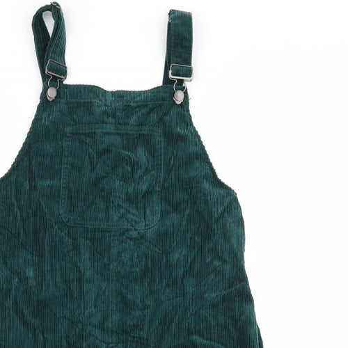 TU Womens Green  Corduroy Pinafore/Dungaree Dress  Size 14
