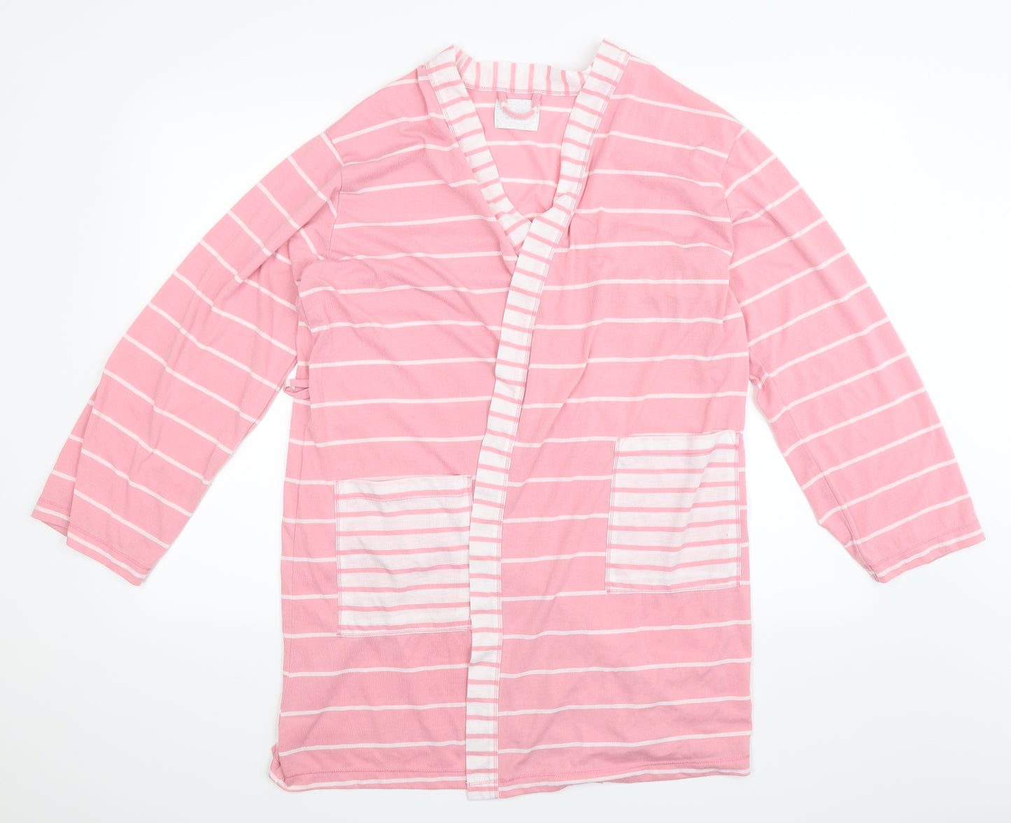 Matalan Womens Pink Striped  Babydoll Robe Size 10