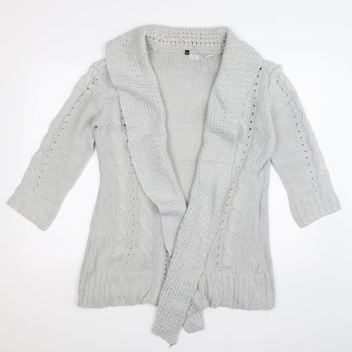 Preworn Womens Grey  Knit Cardigan Jumper Size XL