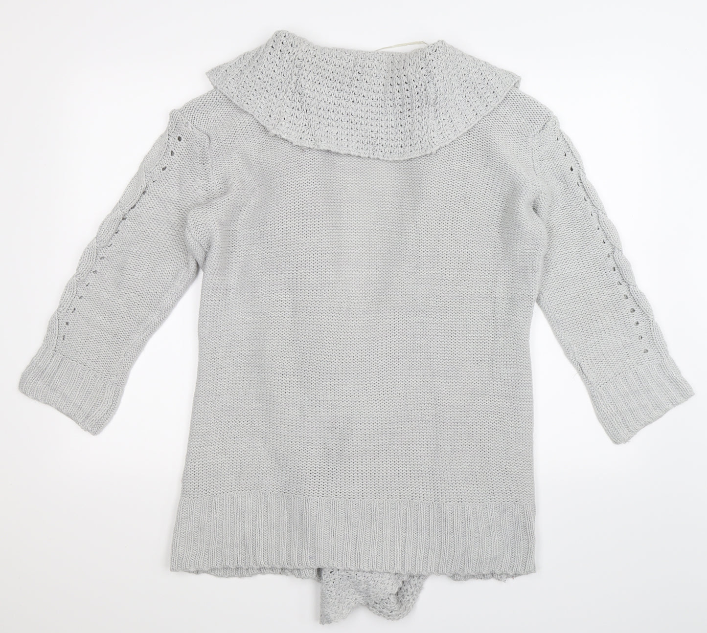 Preworn Womens Grey  Knit Cardigan Jumper Size XL