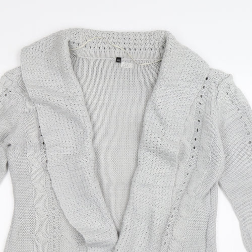 Preworn Womens Grey  Knit Cardigan Jumper Size XL