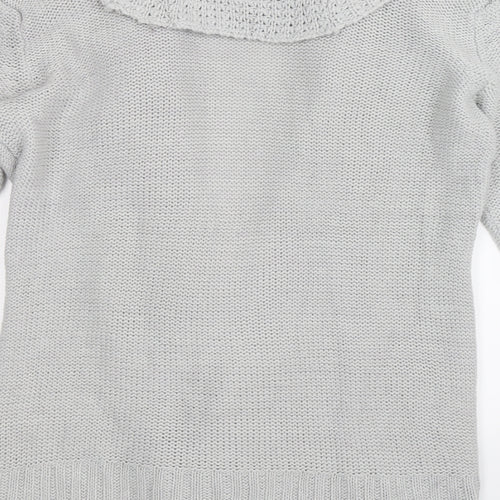 Preworn Womens Grey  Knit Cardigan Jumper Size XL