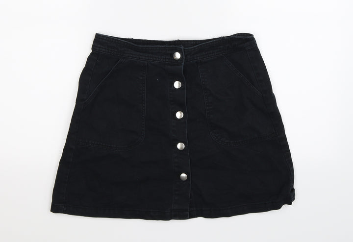Divided Womens Blue  Denim A-Line Skirt Size 8