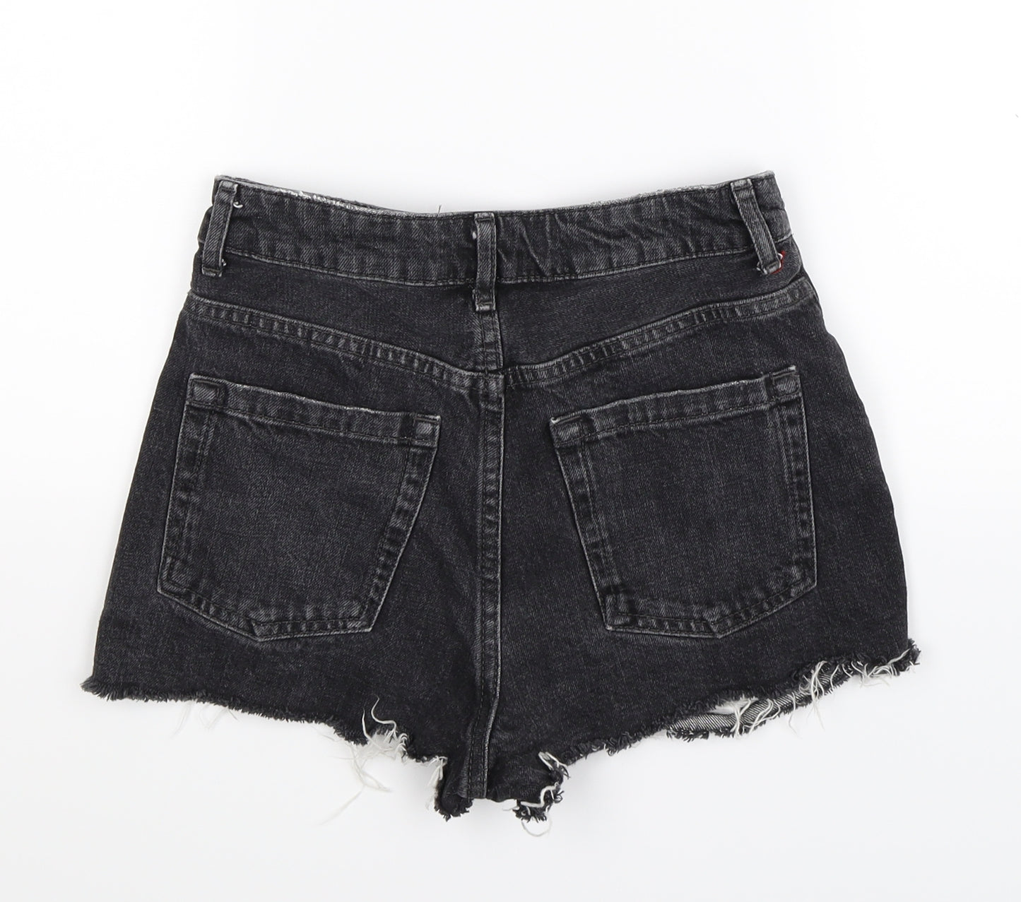 Topshop Womens Grey  Denim Hot Pants Shorts Size 6