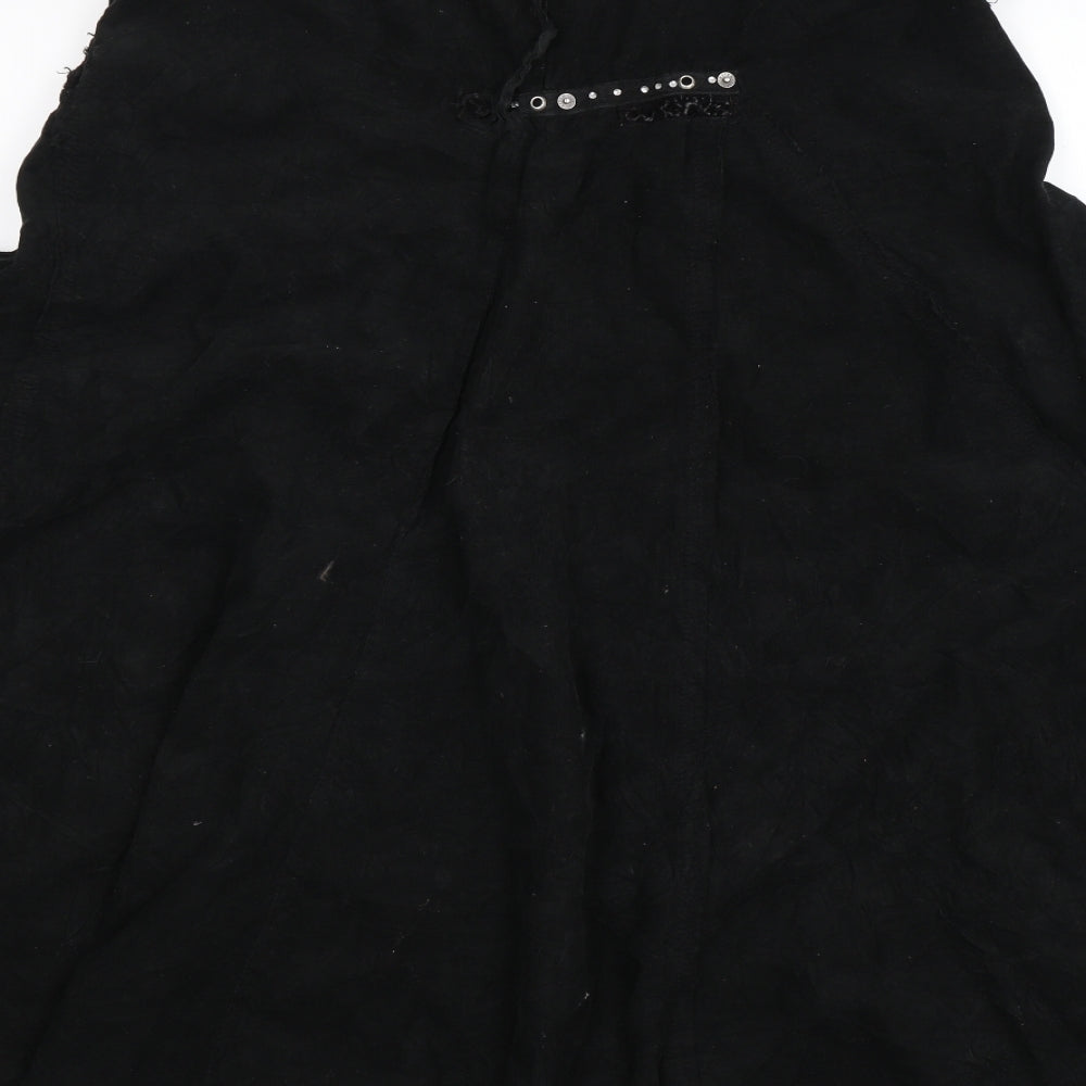 River Island Womens Black  Corduroy Maxi Skirt Size 10