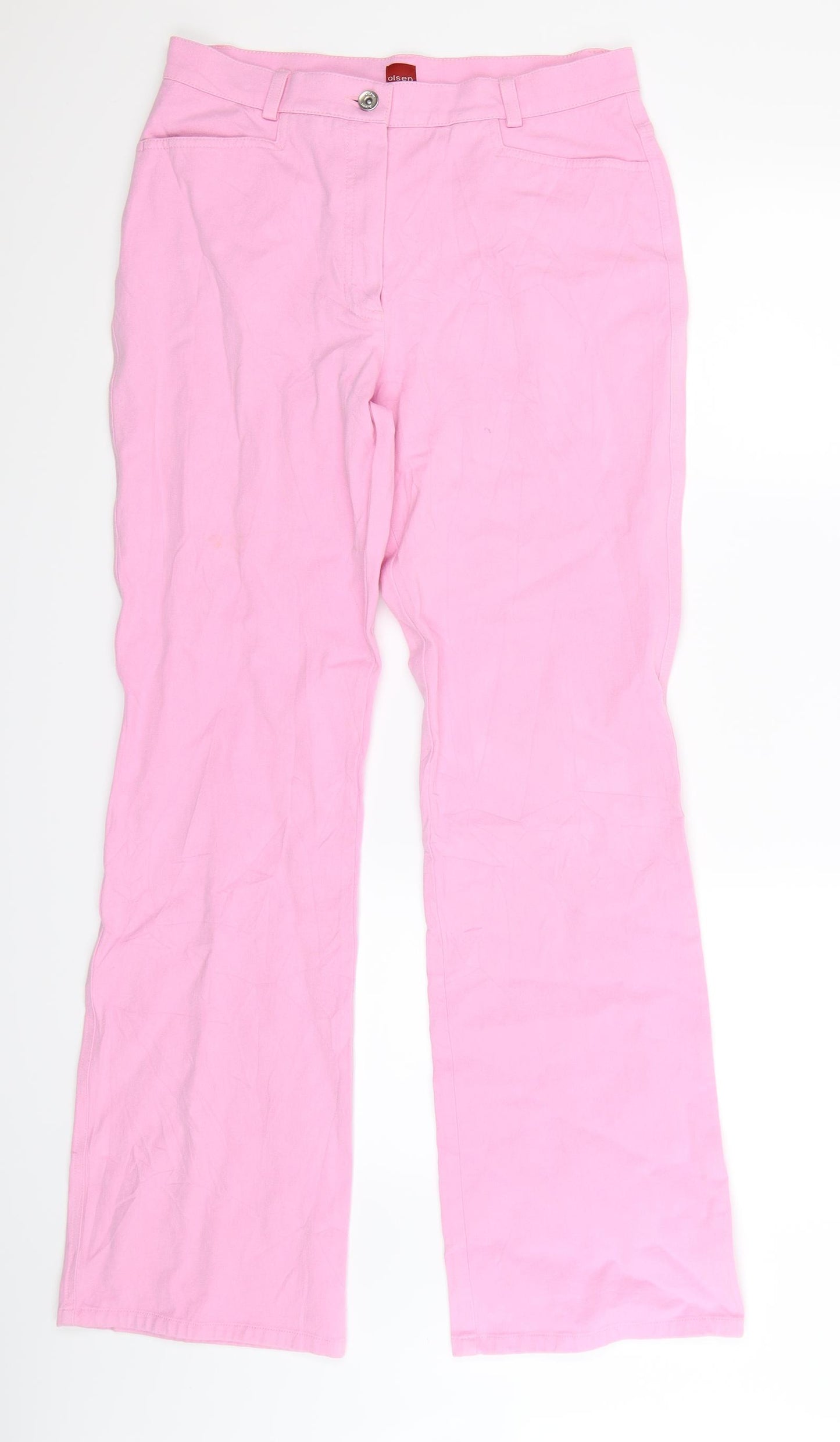 Olsen Womens Pink  Denim Bootcut Jeans Size 16 L31 in