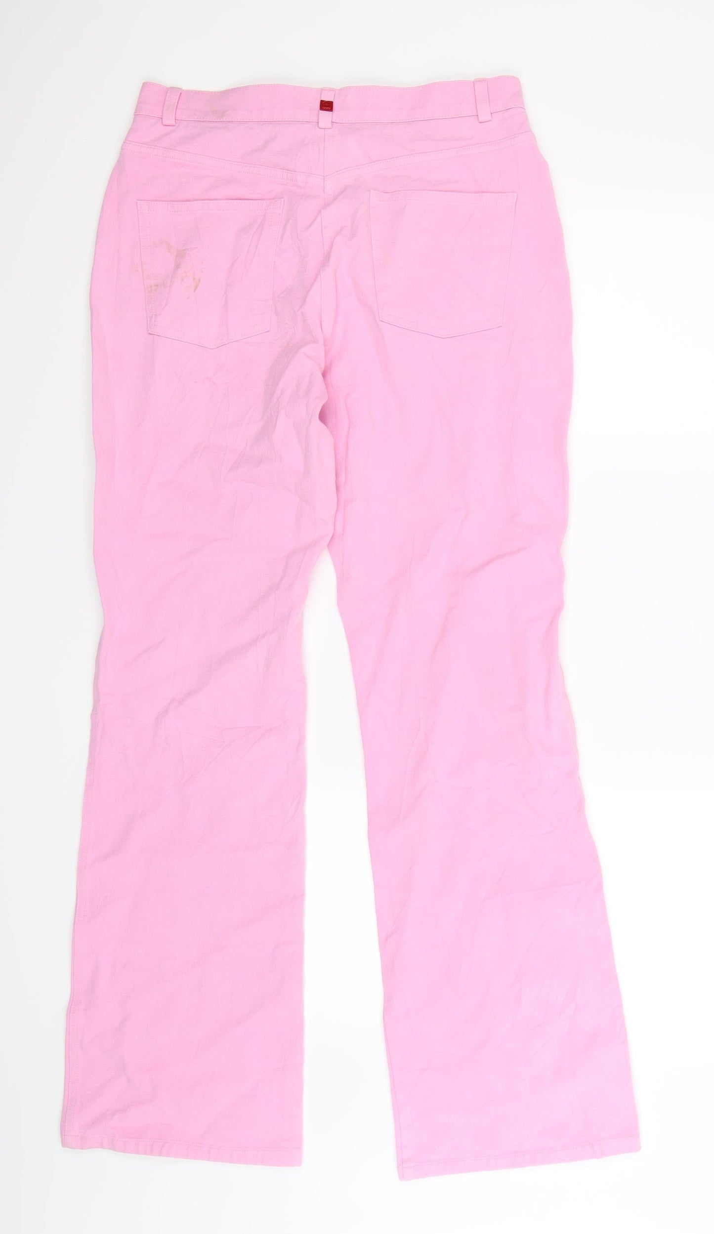 Olsen Womens Pink  Denim Bootcut Jeans Size 16 L31 in