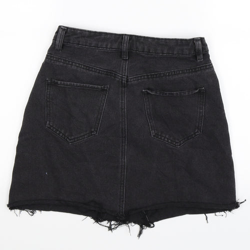 Denim Co Womens Black  Denim A-Line Skirt Size 6