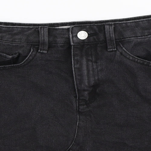 Denim Co Womens Black  Denim A-Line Skirt Size 6