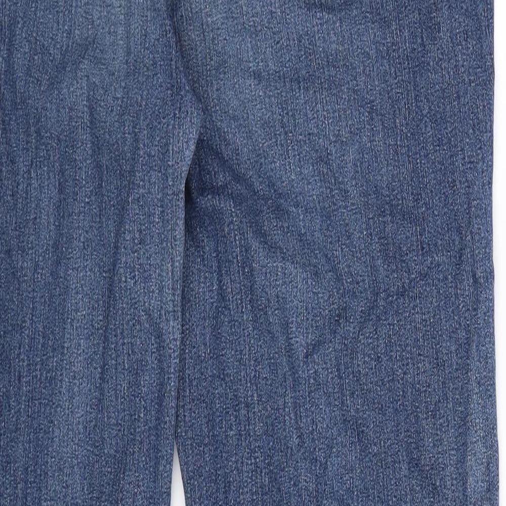 M&Co Womens Blue  Denim Straight Jeans Size 16 L30 in