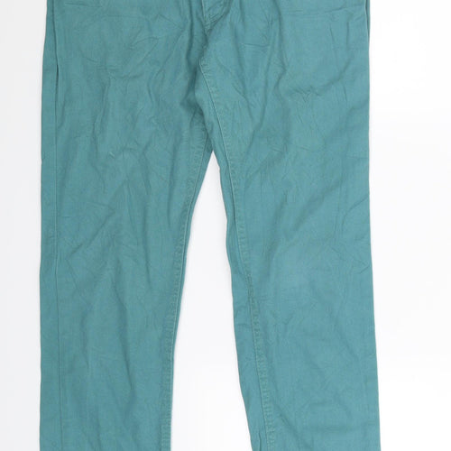 Peacocks Womens Green  Denim Skinny Jeans Size 8 L28 in