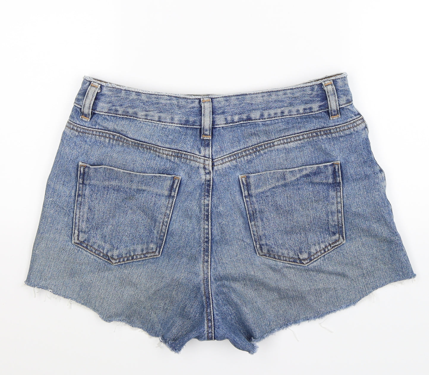 ASOS Womens Blue  Denim Hot Pants Shorts Size 12