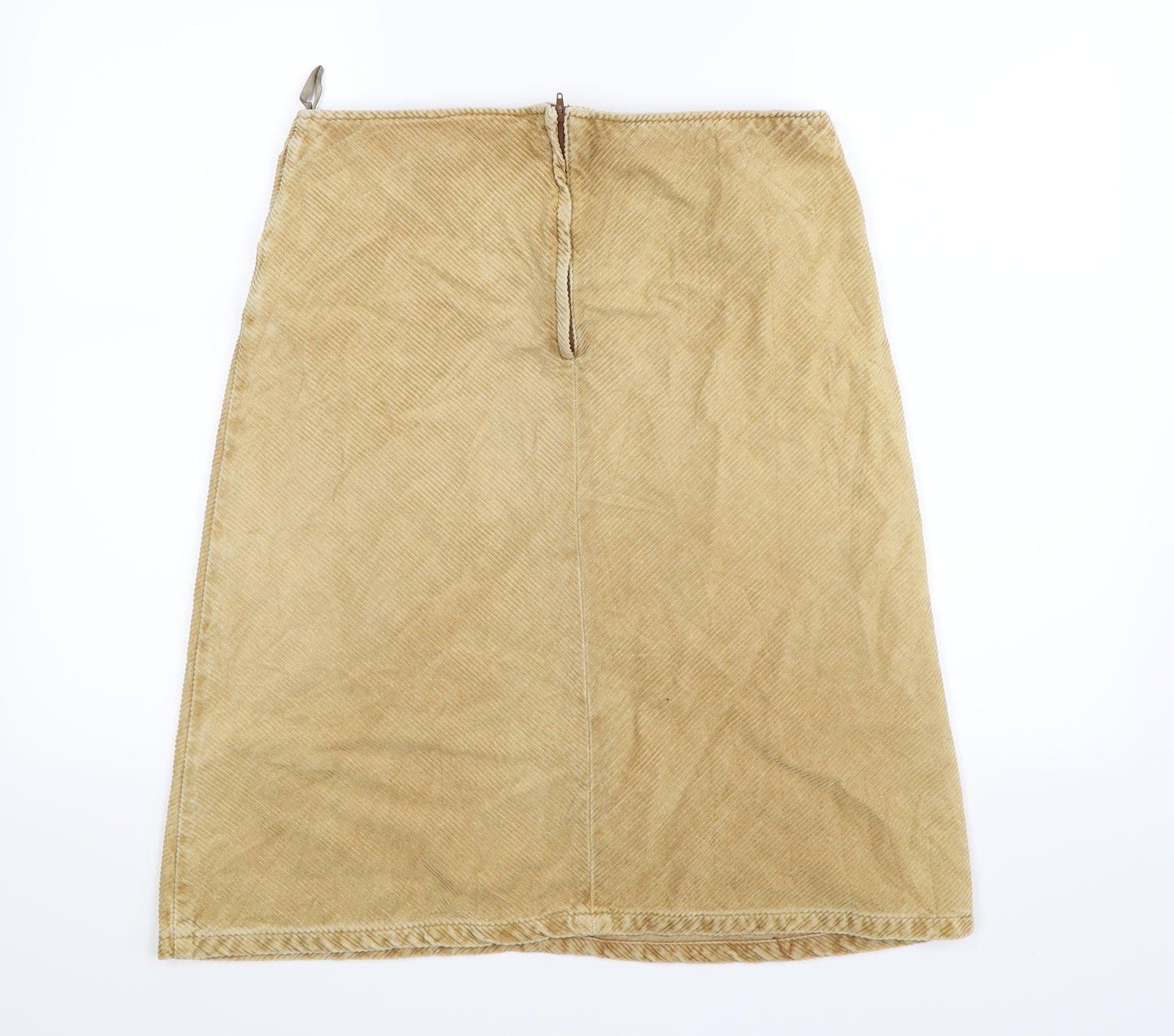 Divided Womens Beige  Corduroy A-Line Skirt Size 12