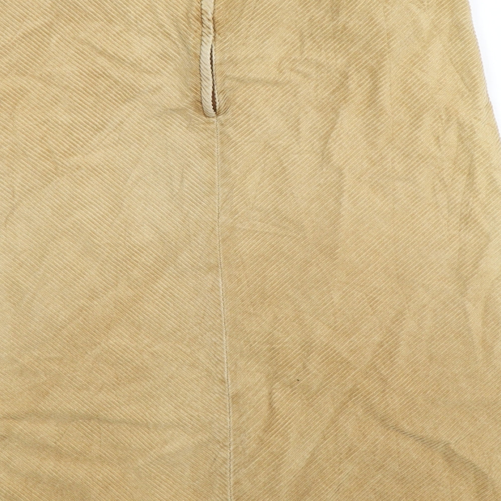 Divided Womens Beige  Corduroy A-Line Skirt Size 12