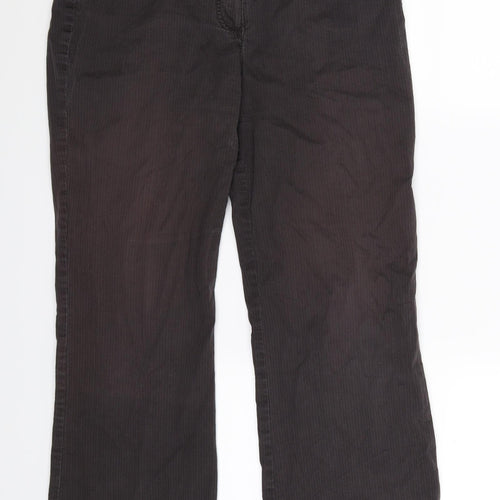 Olsen Womens Grey Striped  Trousers  Size 10 L28 in