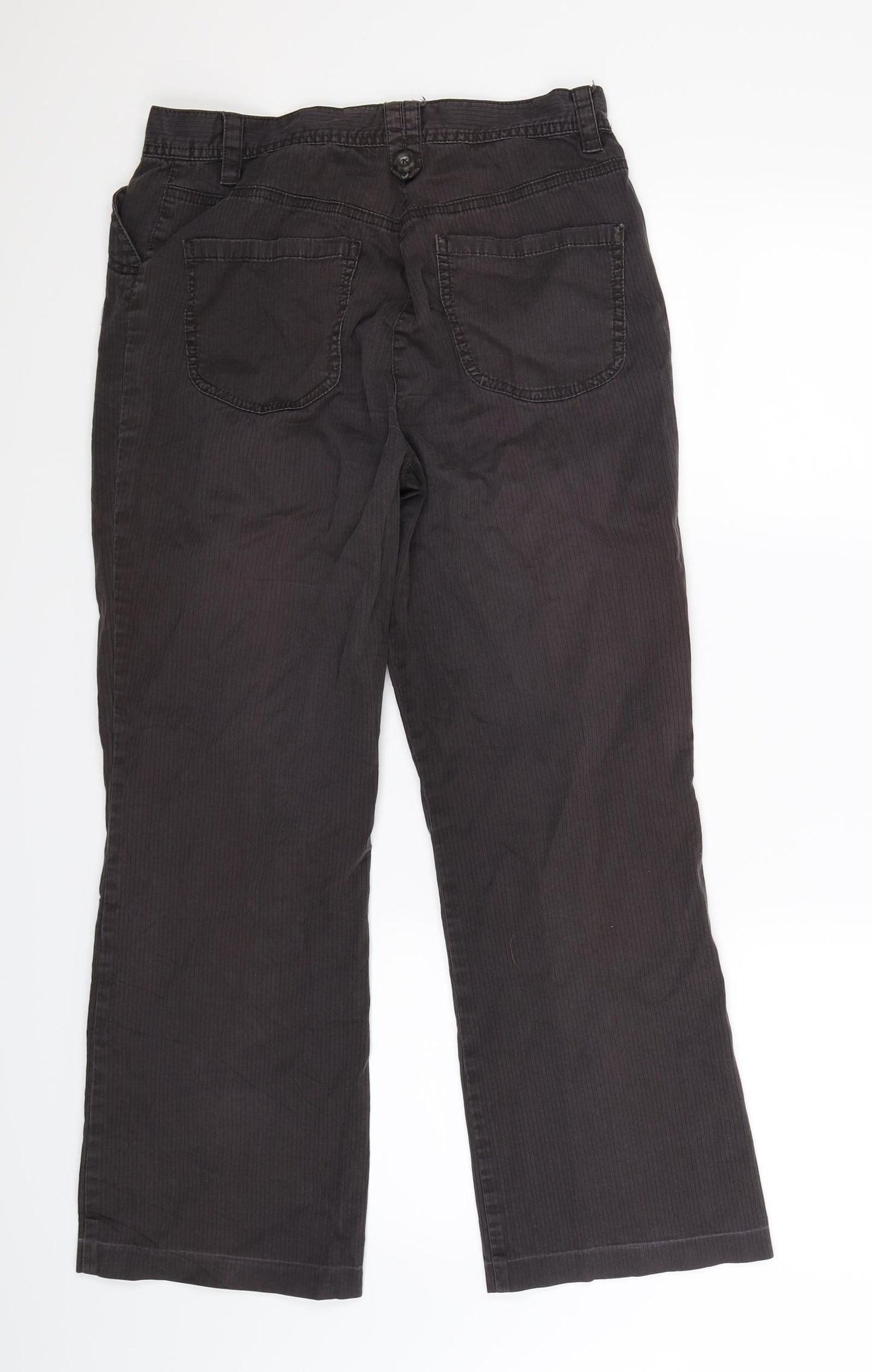 Olsen Womens Grey Striped  Trousers  Size 10 L28 in