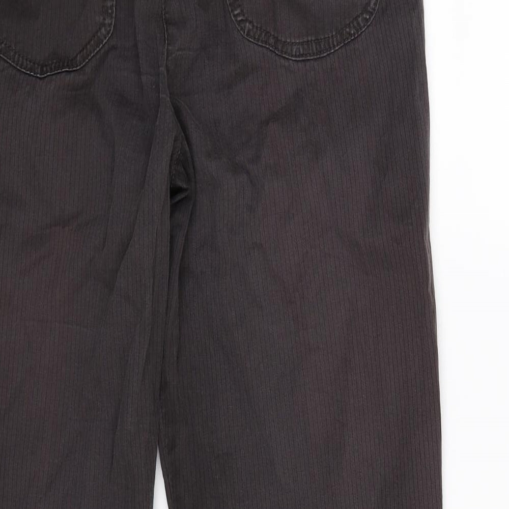 Olsen Womens Grey Striped  Trousers  Size 10 L28 in