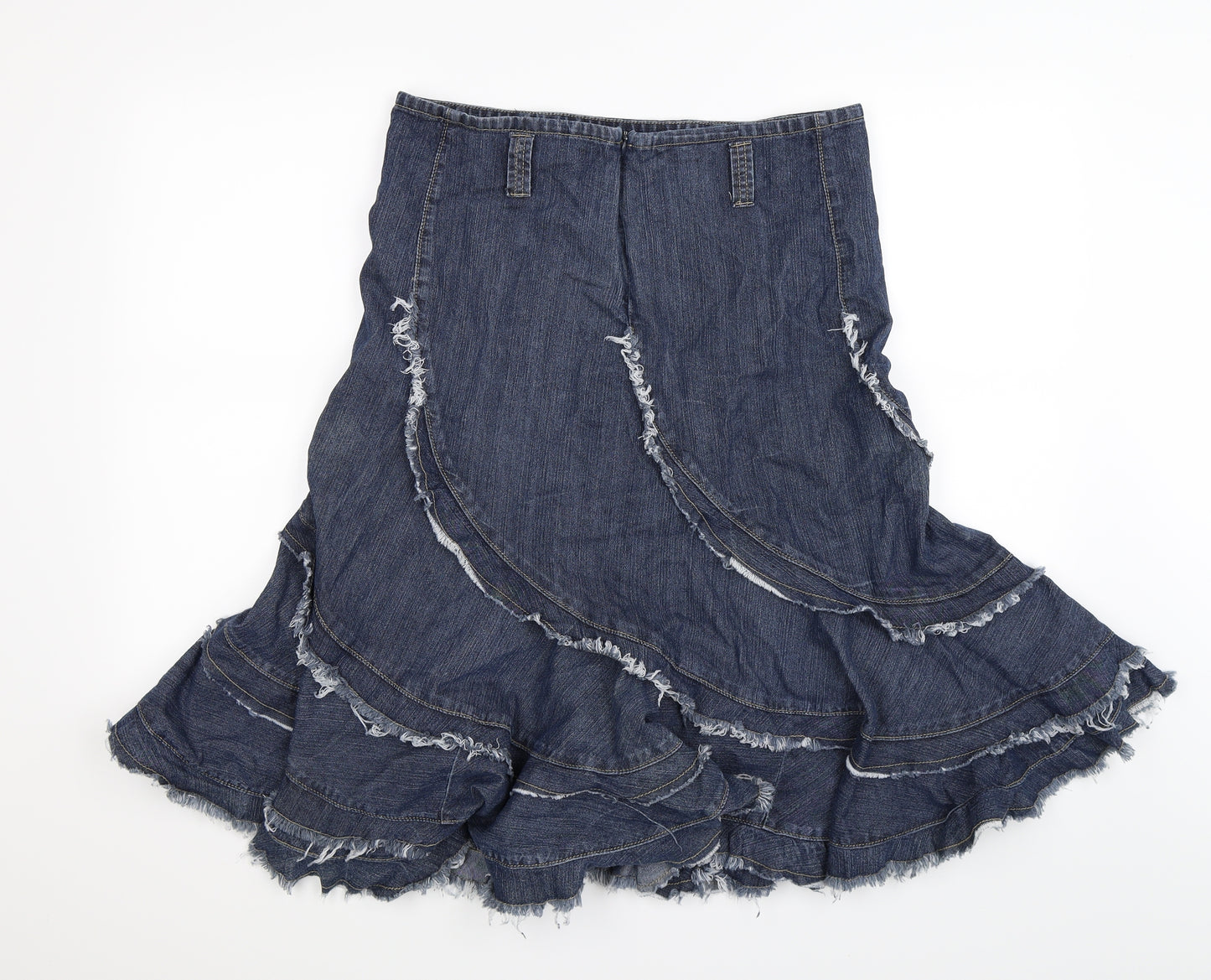 New Look Womens Blue  Denim Flare Skirt Size 14
