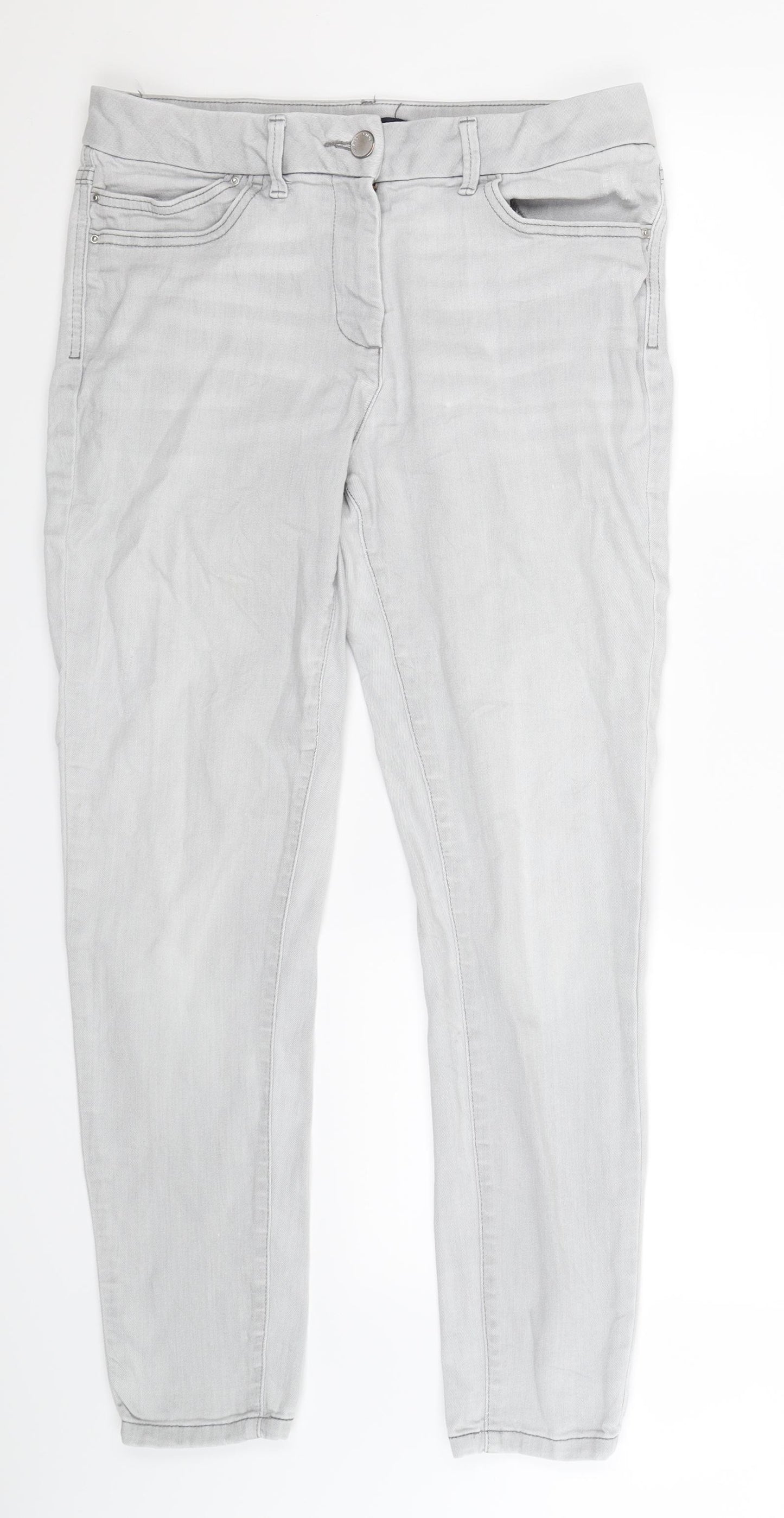 Marks and Spencer Womens Grey  Denim Jegging Jeans Size 14 L29 in