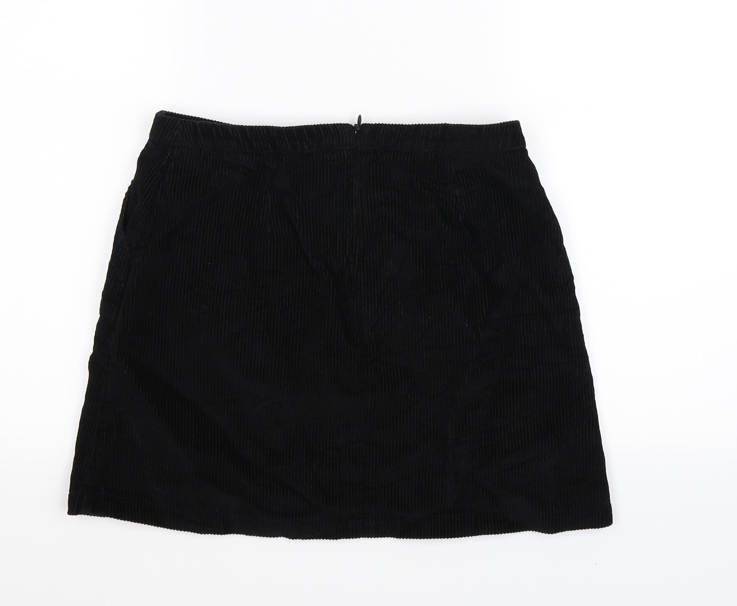 New Look Girls Black  Corduroy A-Line Skirt Size 13 Years