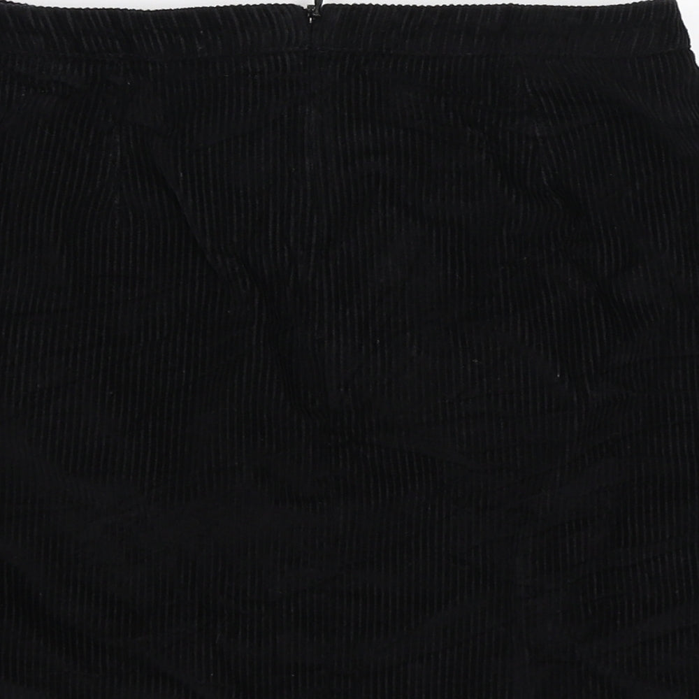 New Look Girls Black  Corduroy A-Line Skirt Size 13 Years