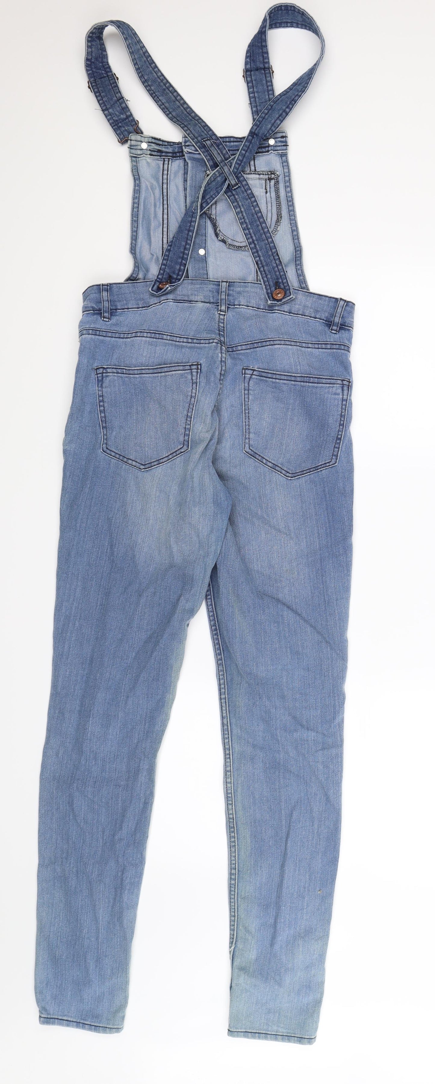 Divided Womens Blue  Denim Dungaree One-Piece Size 10 L31 in