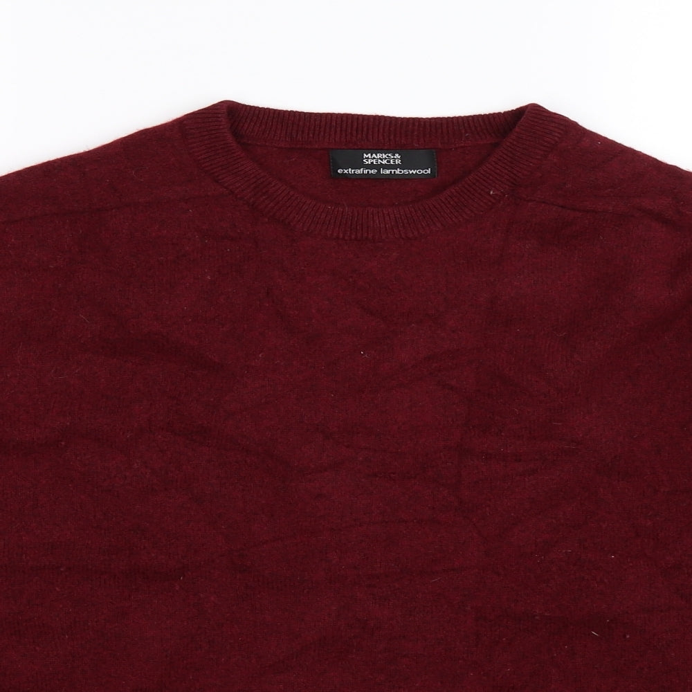 Marks and Spencer Mens Brown  Knit Pullover Jumper Size L