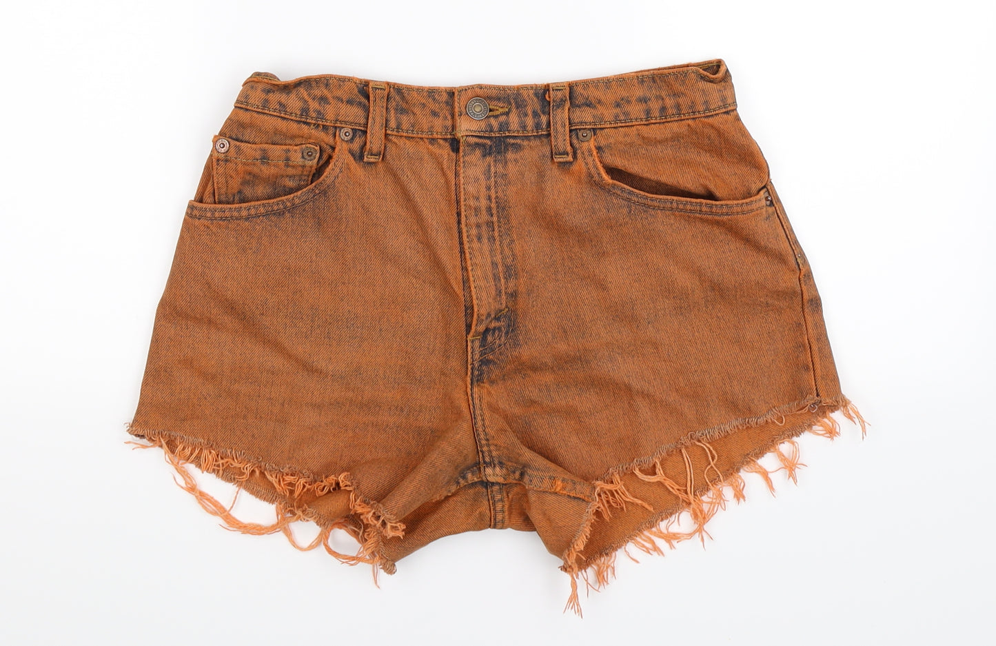 Levi's Womens Brown  Denim Hot Pants Shorts Size 8