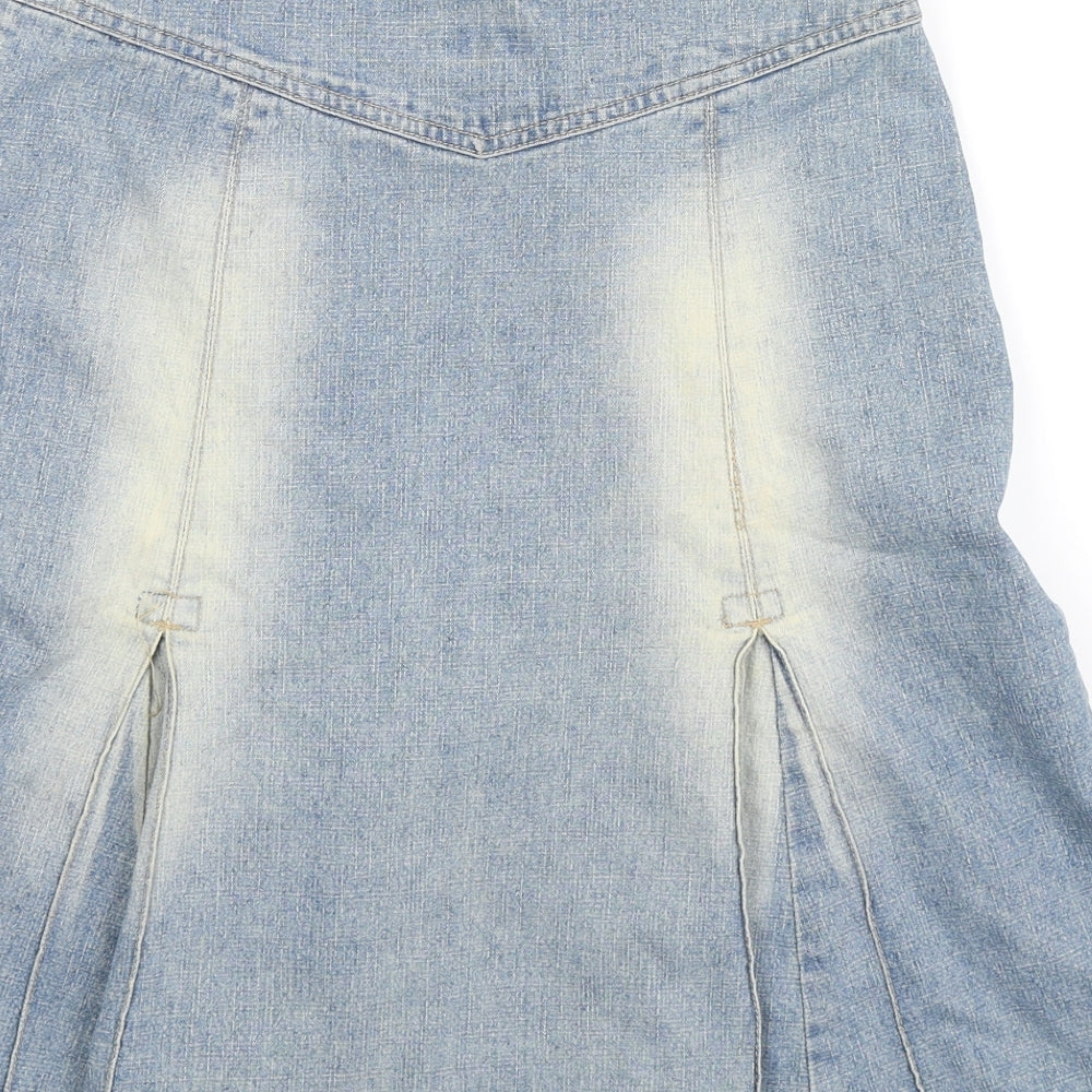 Phase Eight Womens Blue  Denim A-Line Skirt Size 10