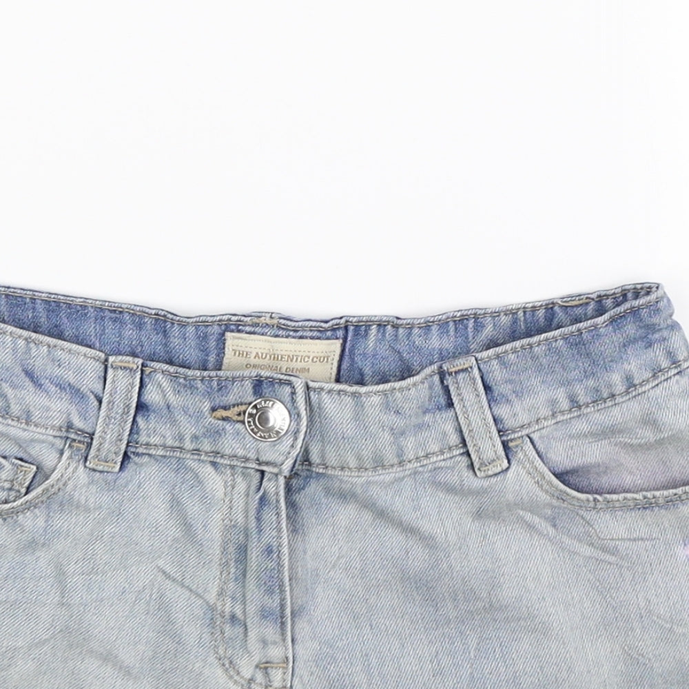 NEXT Girls Blue  Denim Hot Pants Shorts Size 11 Years