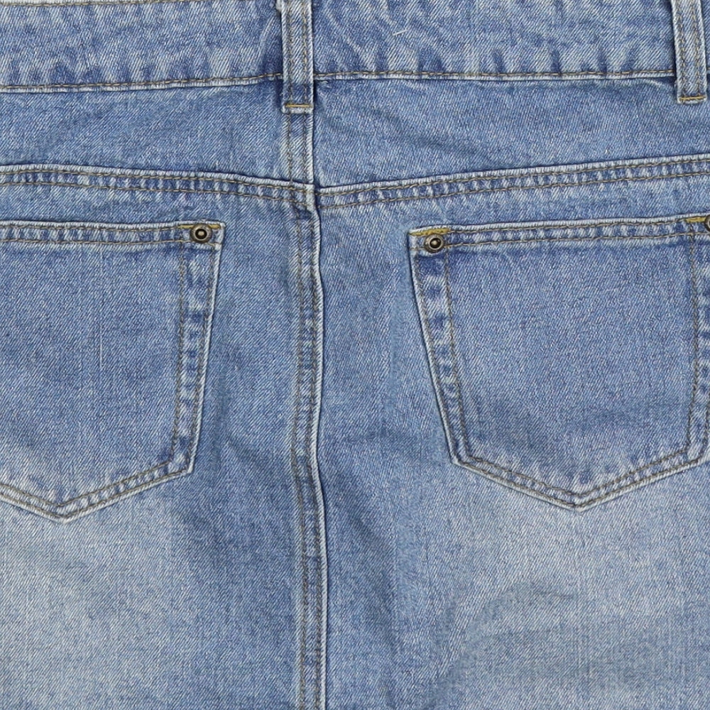 Cosmic Womens Blue  Denim A-Line Skirt Size 10