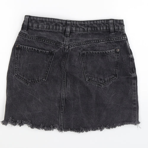New Look Womens Black  Denim Mini Skirt Size 8