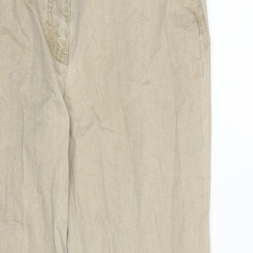 Berkertex Womens Beige  Denim Flared Jeans Size 14 L29 in
